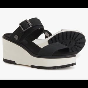 Timberland Koralyn Wedge Sandal Size 9.5 Black